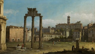 Ruïnes van het Forum, Rome door Bernardo Bellotto